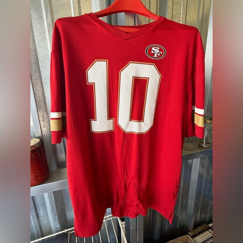 NFL Team Apparel #10 Jimmy Garoppolo San Francisco 49ers Jersey Size XL Mens